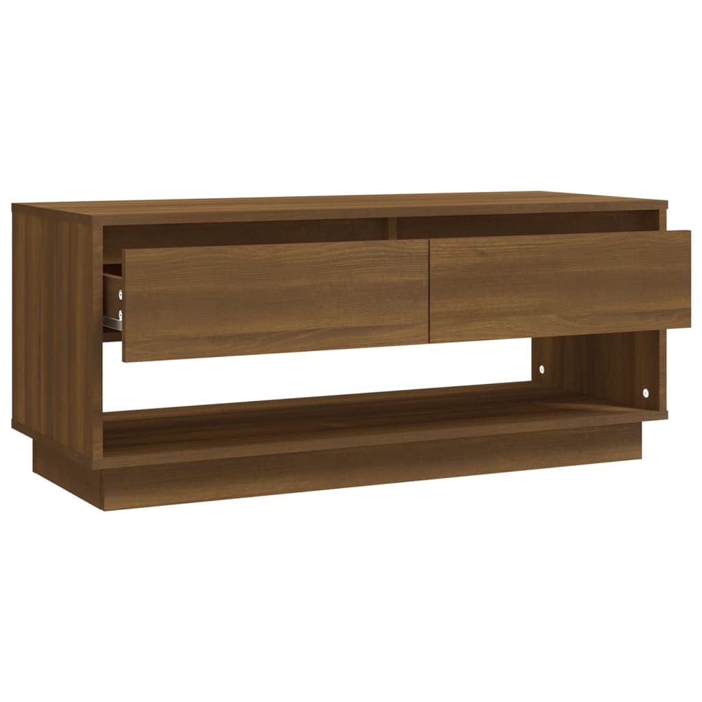 Έπιπλο Τηλεόρασης Καπνιστή Δρυς 102x41x44εκ. Επεξεργασμένο Ξύλο
