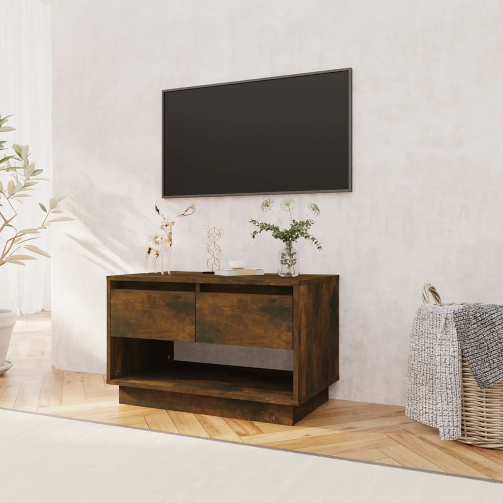 Έπιπλο Τηλεόρασης Καπνιστή Δρυς 70x41x44 εκ. Επεξ. Ξύλο