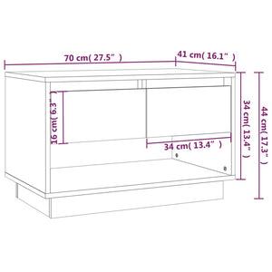 Έπιπλο Τηλεόρασης Καπνιστή Δρυς 70x41x44 εκ. Επεξ. Ξύλο