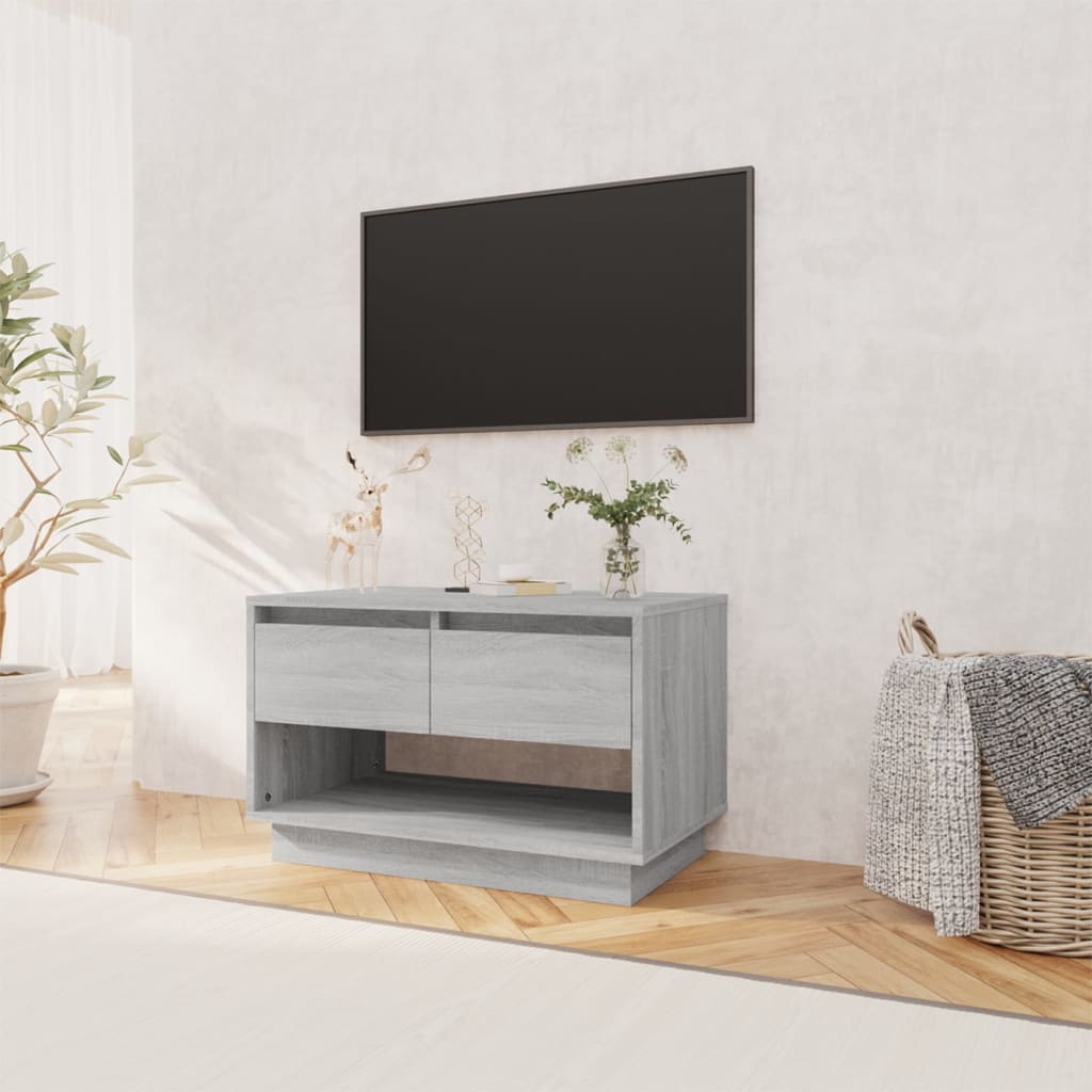 Έπιπλο Τηλεόρασης Γκρι Sonoma 70x41x44 εκ. από Επεξεργ. Ξύλο
