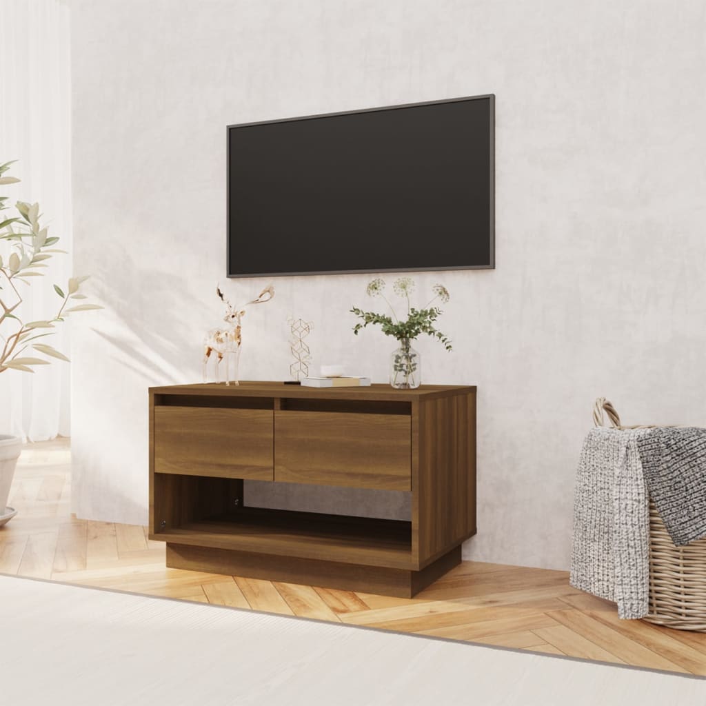 Έπιπλο Τηλεόρασης Καφέ Δρυς 70x41x44 εκ. Επεξεργασμένο Ξύλο