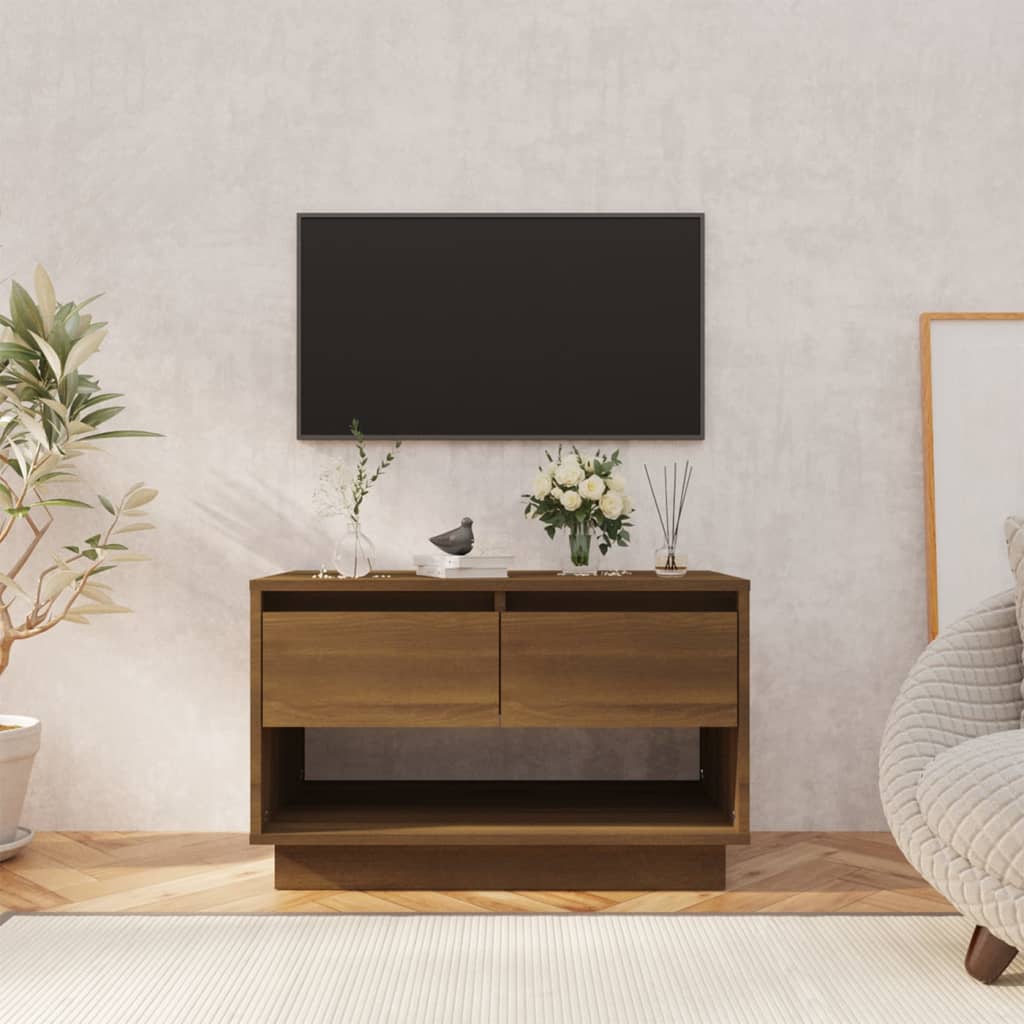 Έπιπλο Τηλεόρασης Καφέ Δρυς 70x41x44 εκ. Επεξεργασμένο Ξύλο