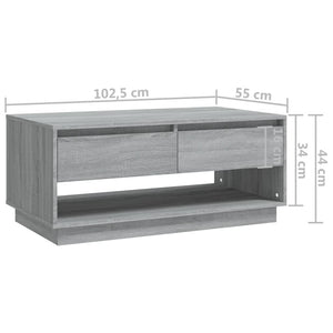 Τραπεζάκι Σαλονιού Γκρι Sonoma 102,5x55x44 εκ. από Μοριοσανίδα