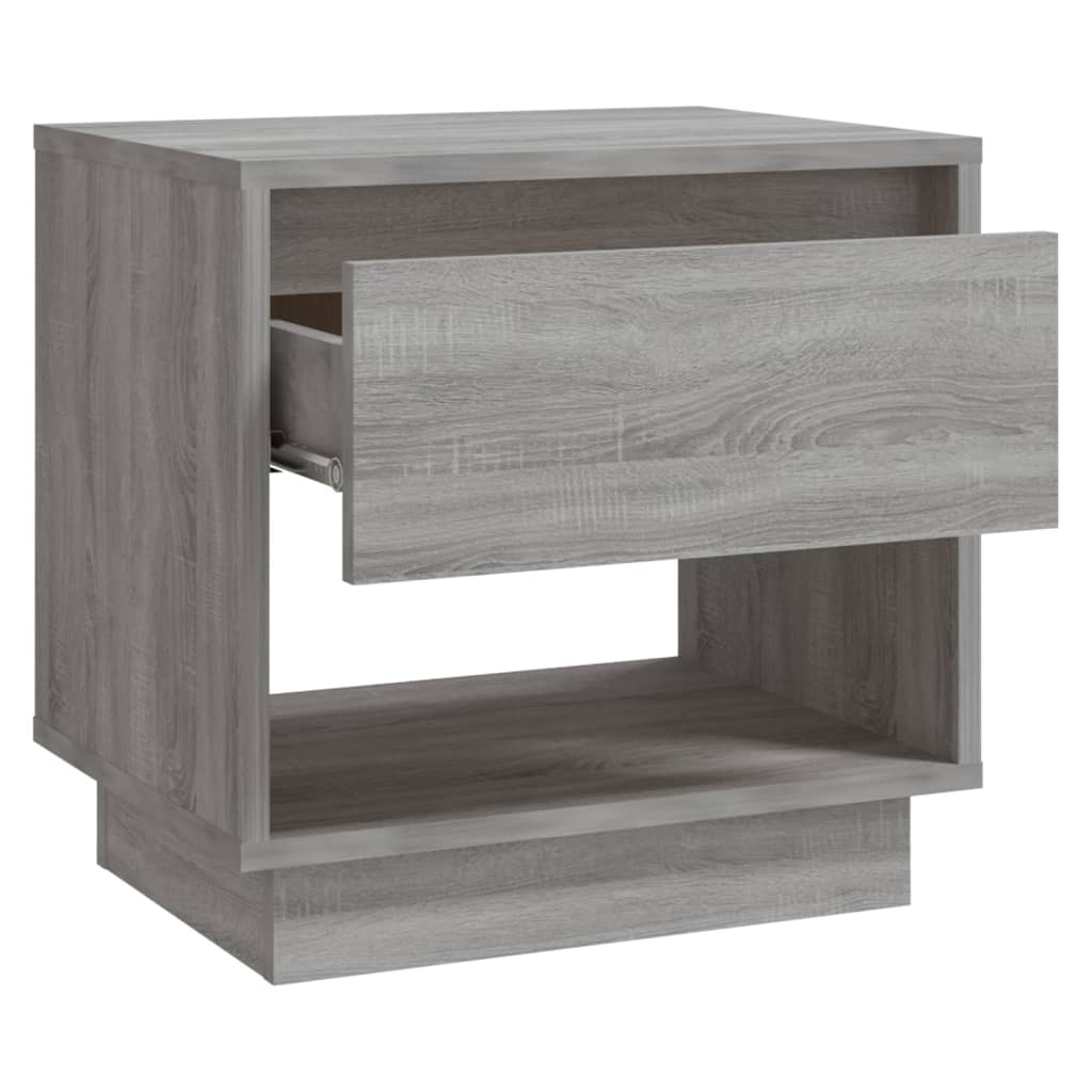 Κομοδίνο Χρώμα Γκρι Sonoma 45 x 34 x 44 εκ. από Μοριοσανίδα