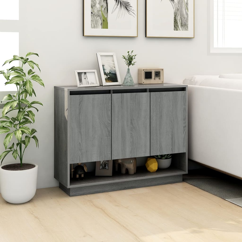 Ντουλάπι Γκρι Sonoma 97x31x75 εκ. από Επεξεργασμένο Ξύλο