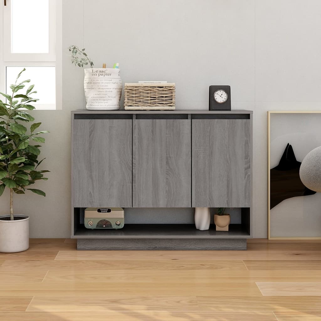Ντουλάπι Γκρι Sonoma 97x31x75 εκ. από Επεξεργασμένο Ξύλο