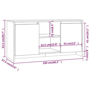 Έπιπλο Τηλεόρασης Γκρι Sonoma 102x37,5x52,5 εκ. από Επεξ. Ξύλο - Pakobazaar