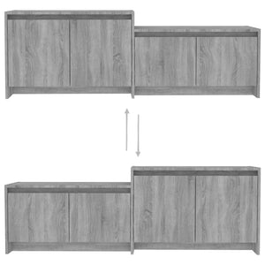 Έπιπλο Τηλεόρασης Γκρι Sonoma 146,5x35x50 εκ. Επεξεργ. Ξύλο