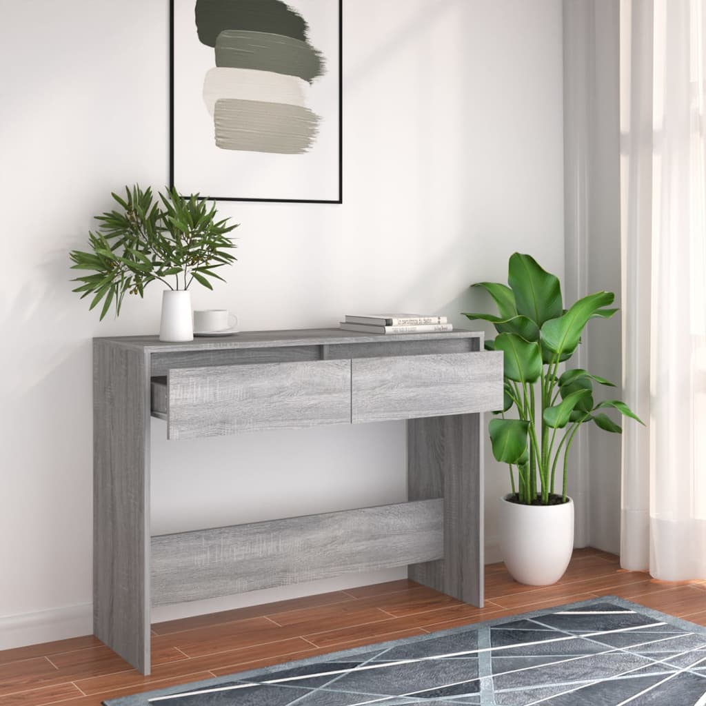 Τραπέζι Κονσόλα Γκρι Sonoma 100x35x76,5 εκ. Επεξεργ. Ξύλο - Pakobazaar
