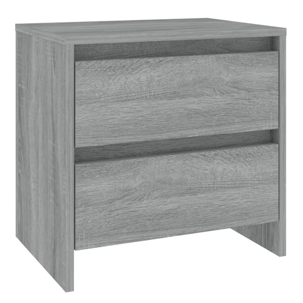 Κομοδίνα 2 τεμ. Γκρι Sonoma 45 x 34,5 x 44,5 εκ. Μοριοσανίδα