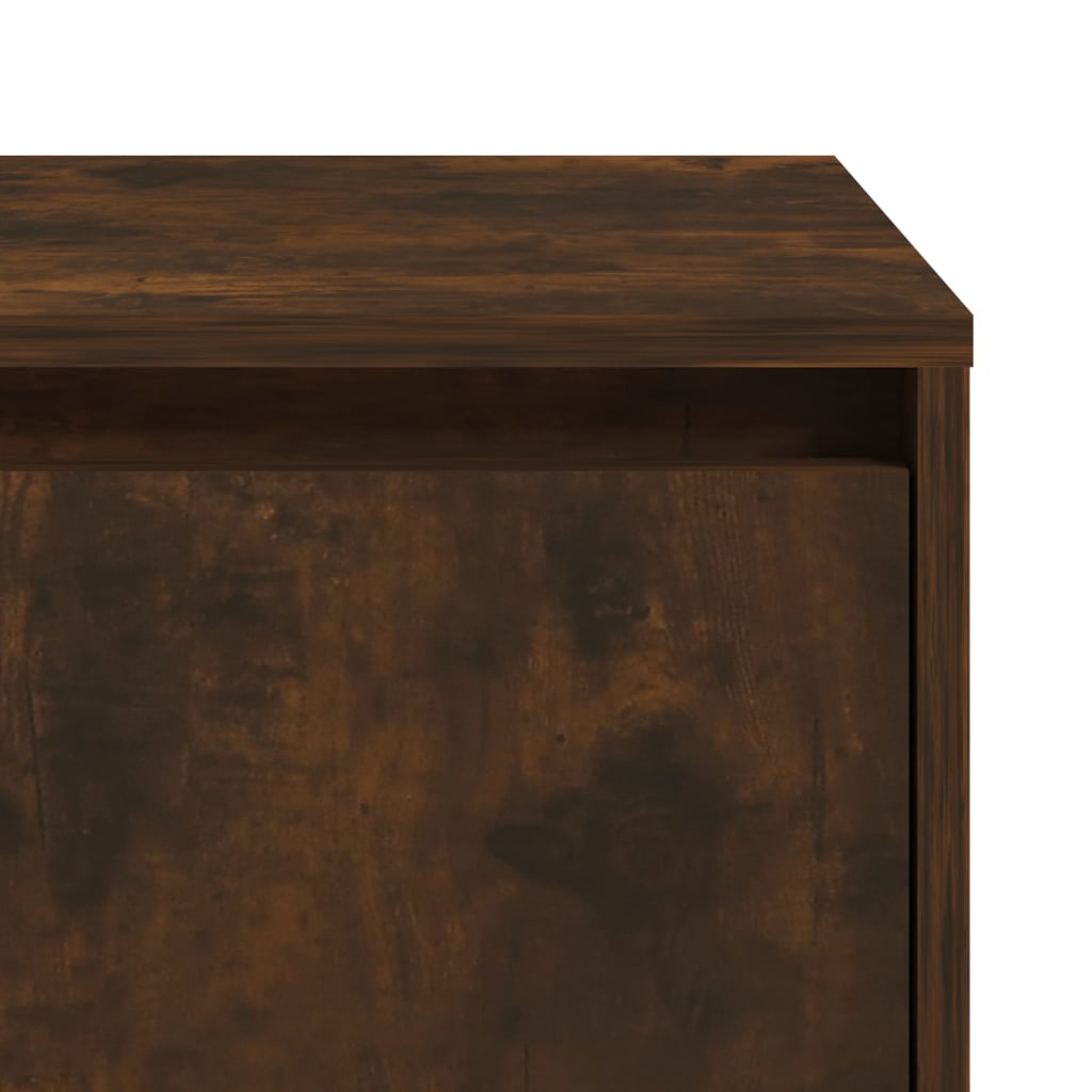 Κομοδίνο Καπνιστή Δρυς 45x34x44,5 εκ. από Επεξεργασμένο Ξύλο