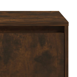 Κομοδίνο Καπνιστή Δρυς 45x34x44,5 εκ. από Επεξεργασμένο Ξύλο