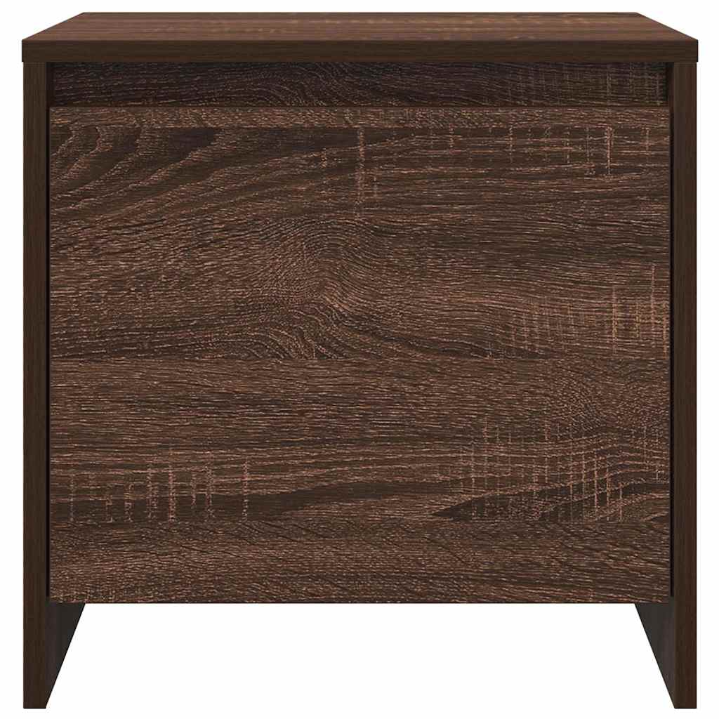 Κομοδίνα 2 τεμ Καφέ Δρυς 45 x 34 x 44,5 εκ. από Μοριοσανίδα