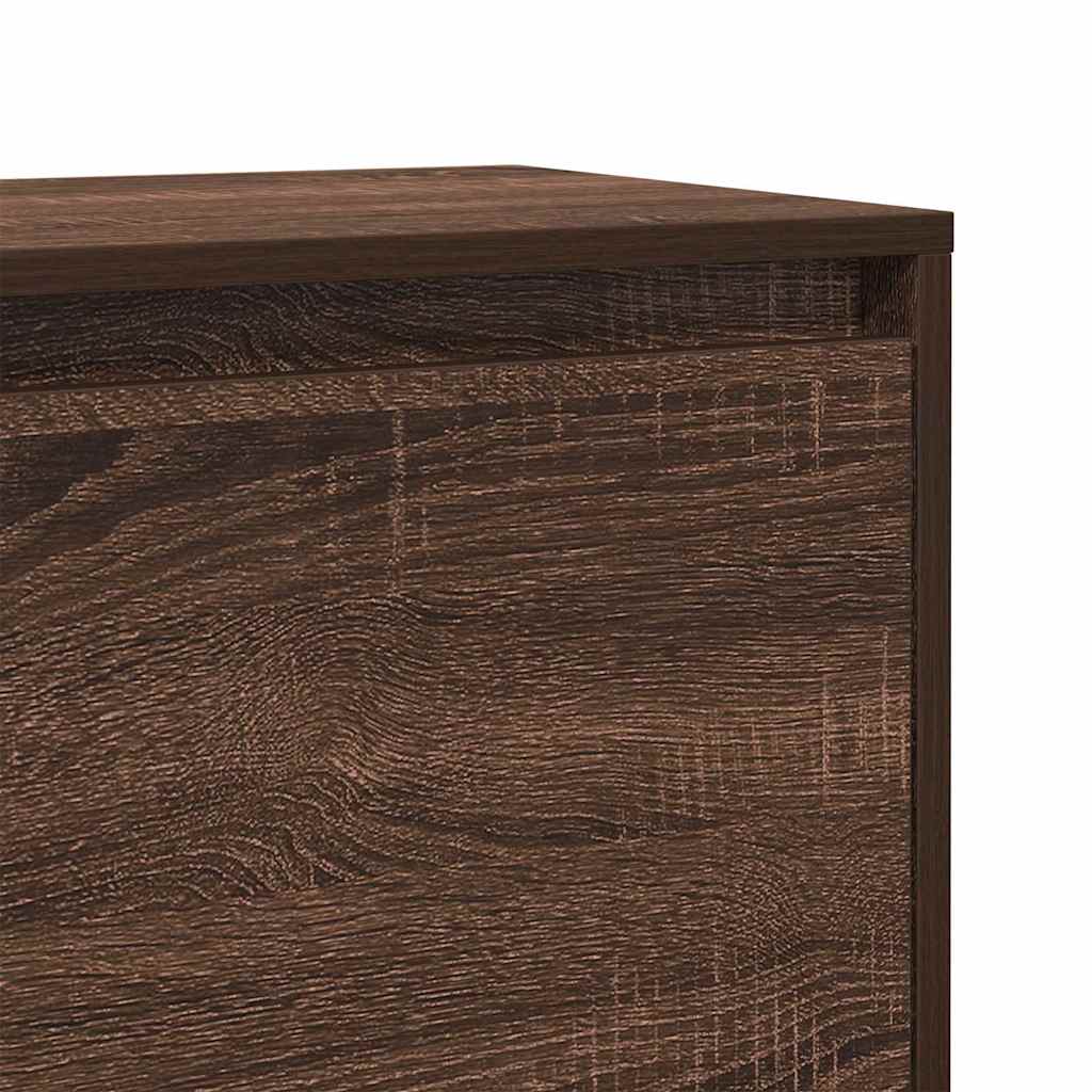 Κομοδίνα 2 τεμ Καφέ Δρυς 45 x 34 x 44,5 εκ. από Μοριοσανίδα