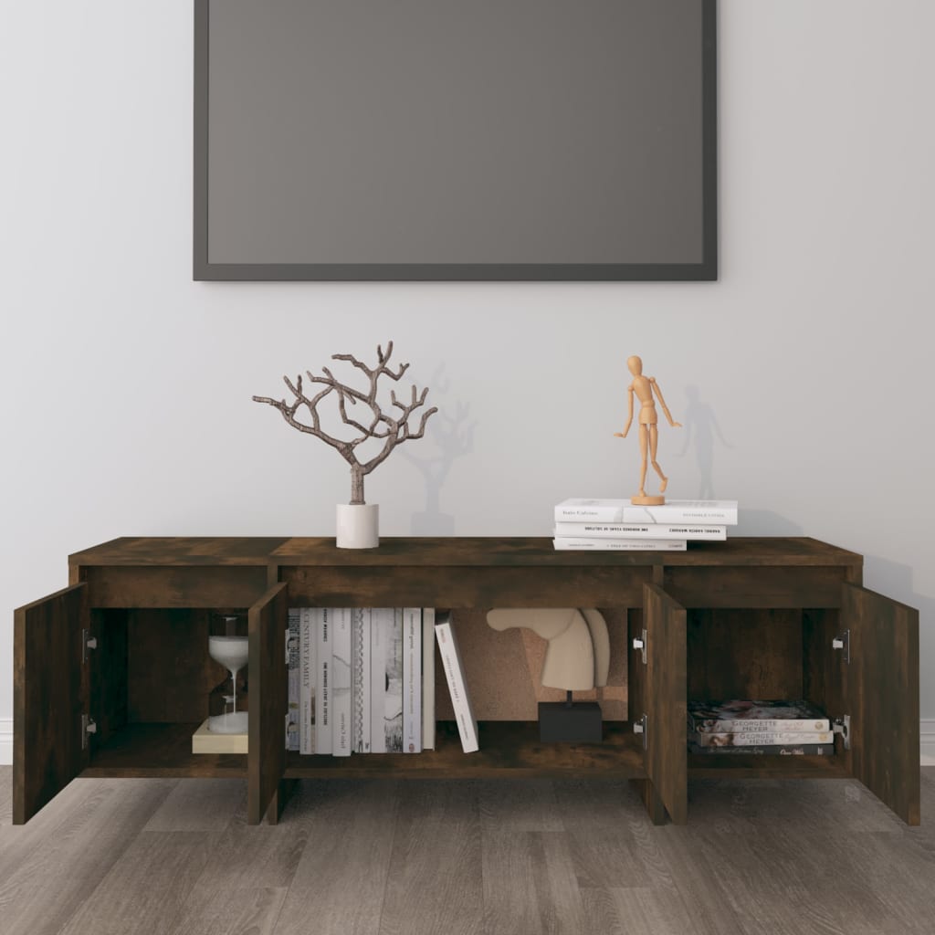 Έπιπλο Τηλεόρασης Καπνιστή Δρυς 120x30x40,5 εκ. Επεξ. Ξύλο - Pakobazaar
