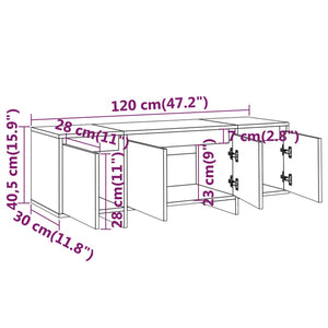 Έπιπλο Τηλεόρασης Καπνιστή Δρυς 120x30x40,5 εκ. Επεξ. Ξύλο - Pakobazaar