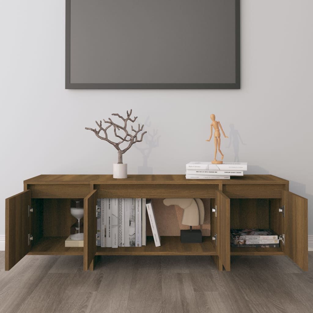 Έπιπλο Τηλεόρασης Καφέ Δρυς 120x30x40,5 εκ. Επεξ. Ξύλο - Pakobazaar