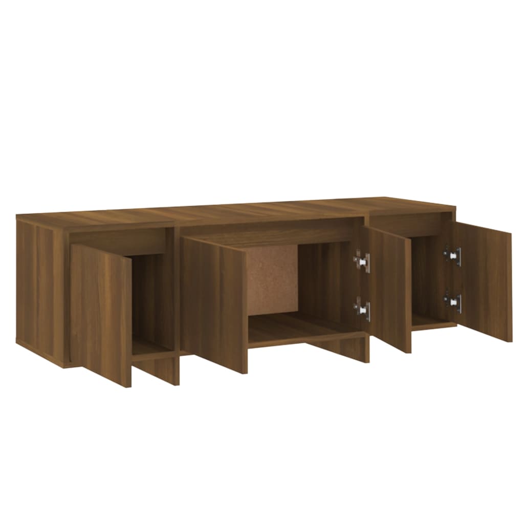 Έπιπλο Τηλεόρασης Καφέ Δρυς 120x30x40,5 εκ. Επεξ. Ξύλο - Pakobazaar