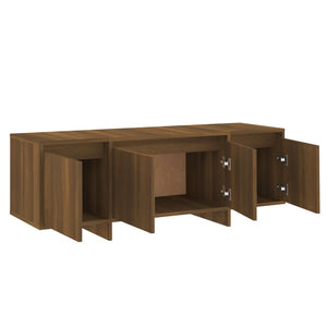 Έπιπλο Τηλεόρασης Καφέ Δρυς 120x30x40,5 εκ. Επεξ. Ξύλο - Pakobazaar