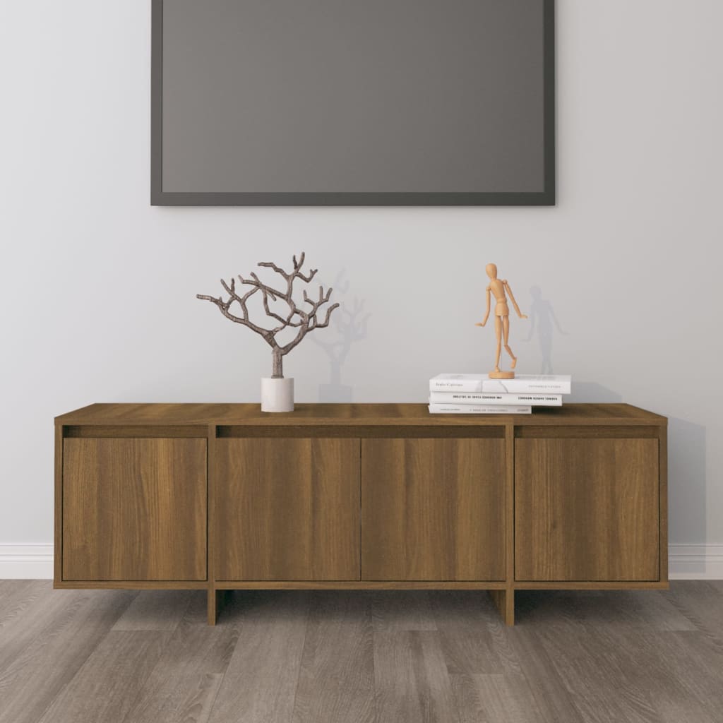 Έπιπλο Τηλεόρασης Καφέ Δρυς 120x30x40,5 εκ. Επεξ. Ξύλο - Pakobazaar