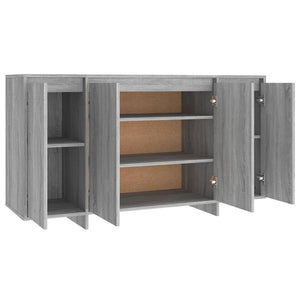 Ντουλάπι Γκρι Sonoma 135x41x75 εκ. από Επεξεργασμένο Ξύλο