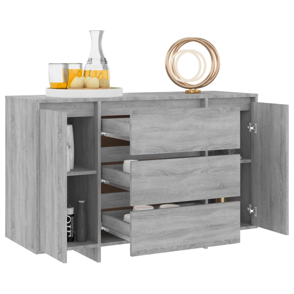 Συρταριέρα με 3 Συρτάρια Γκρι Sonoma 120x41x75εκ από Επεξ. Ξύλο