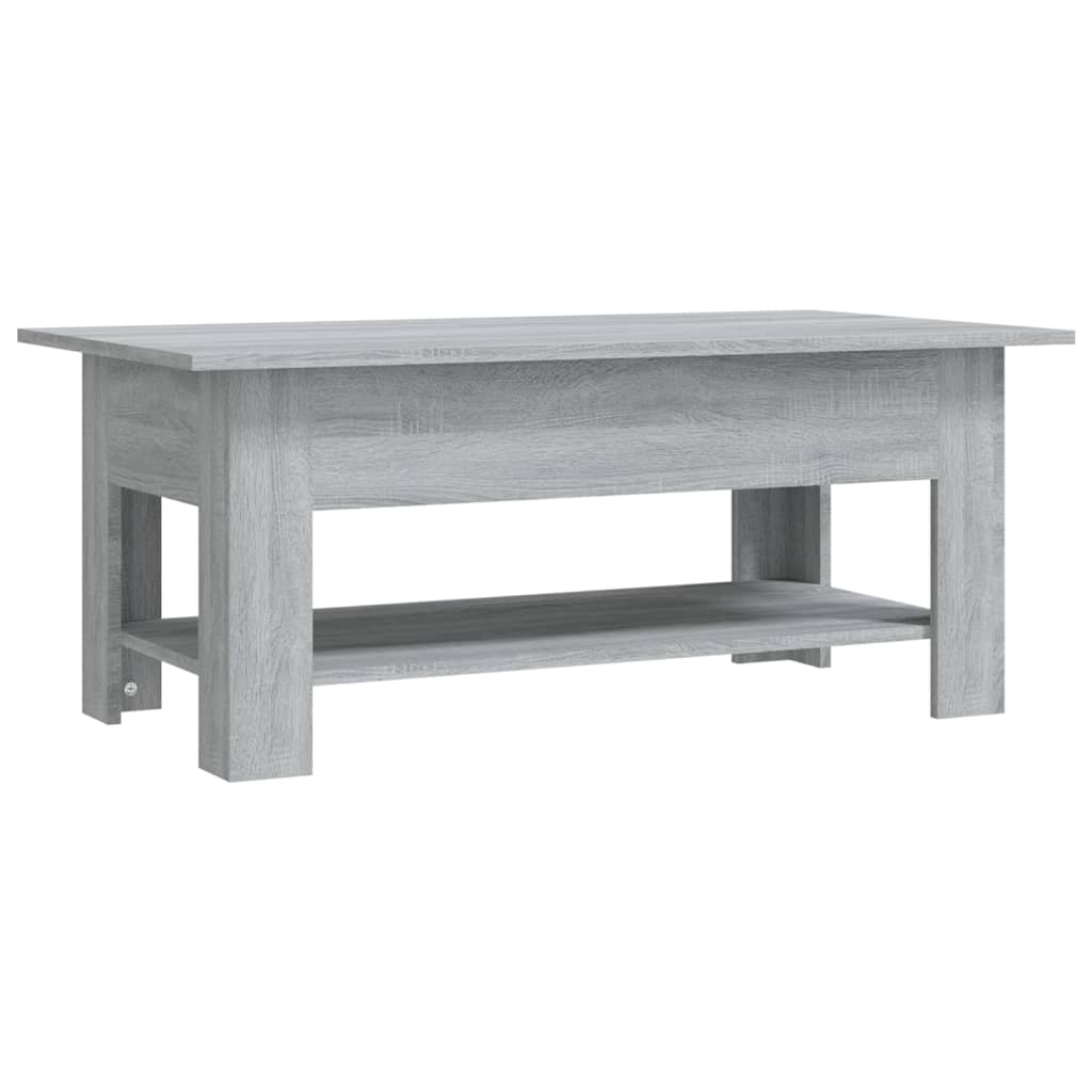 Τραπεζάκι Σαλονιού Γκρι Sonoma 102x55x42 εκ. Επεξεργασμένο Ξύλο - Pakobazaar