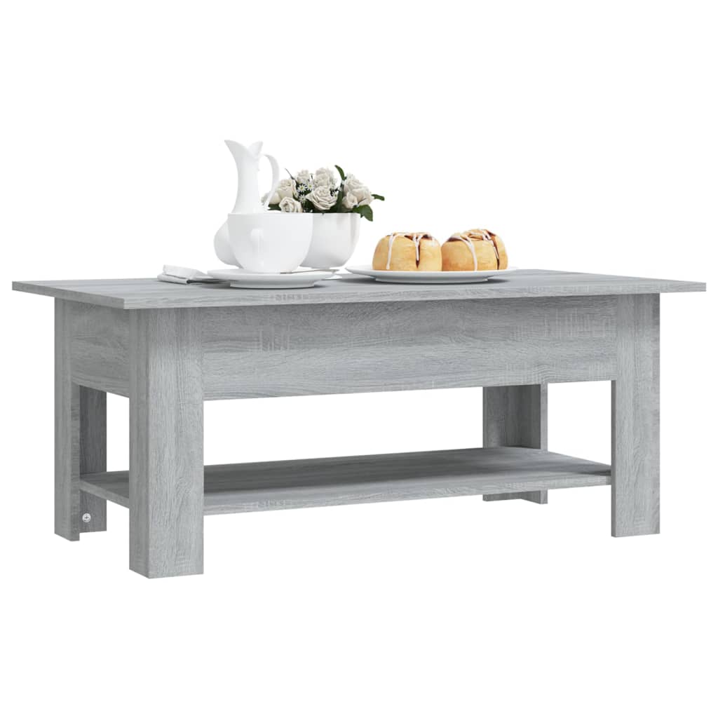 Τραπεζάκι Σαλονιού Γκρι Sonoma 102x55x42 εκ. Επεξεργασμένο Ξύλο - Pakobazaar