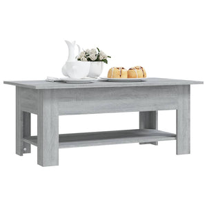 Τραπεζάκι Σαλονιού Γκρι Sonoma 102x55x42 εκ. Επεξεργασμένο Ξύλο - Pakobazaar