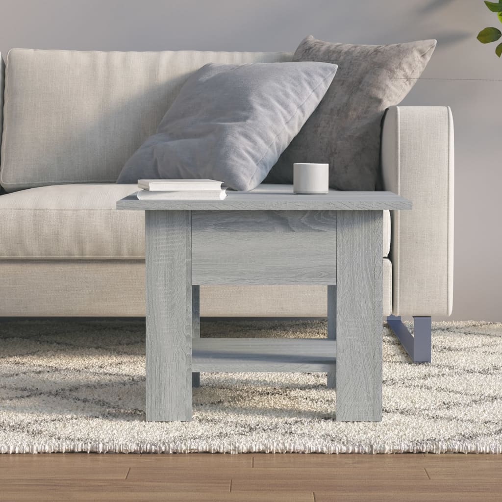 Τραπεζάκι Σαλονιού Γκρι Sonoma 55 x 55 x 42 εκ. Μοριοσανίδα