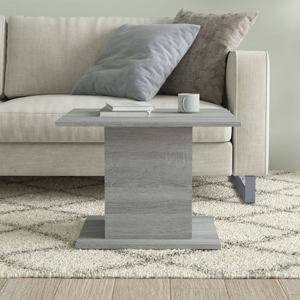 Τραπεζάκι Σαλονιού Γκρι Sonoma 55,5x55,5x40 εκ. Επεξεργ. Ξύλο - Pakobazaar