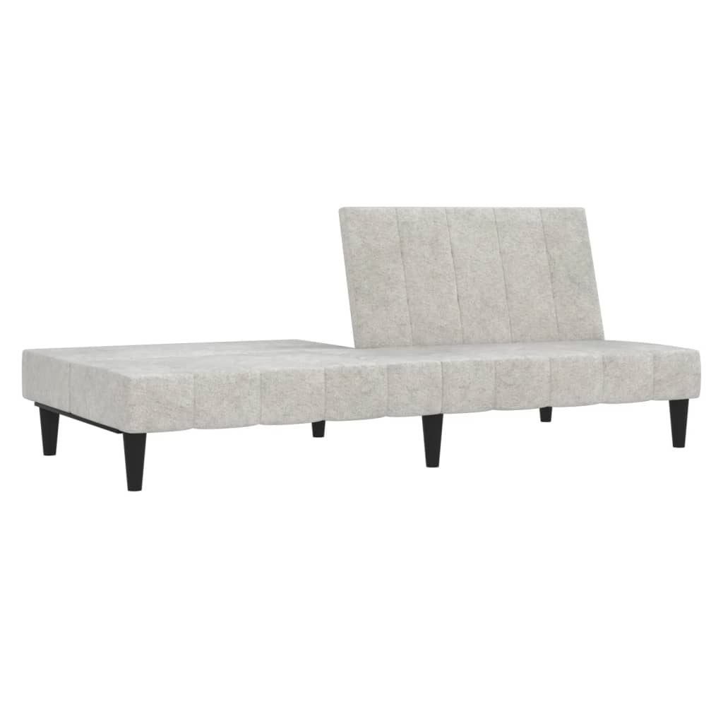 Καναπές Κρεβάτι Διθέσιος Ανοιχτό Γκρι από Ύφασμα Μικροϊνών