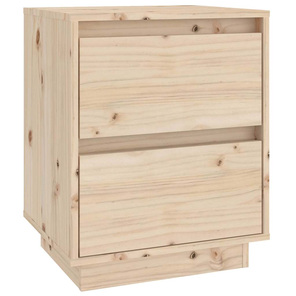 Κομοδίνα 2 τεμ. 40 x 35 x 50 εκ. από Μασίφ Ξύλο Πεύκου - Pakobazaar