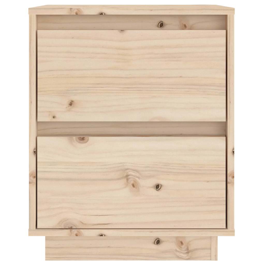 Κομοδίνα 2 τεμ. 40 x 35 x 50 εκ. από Μασίφ Ξύλο Πεύκου - Pakobazaar