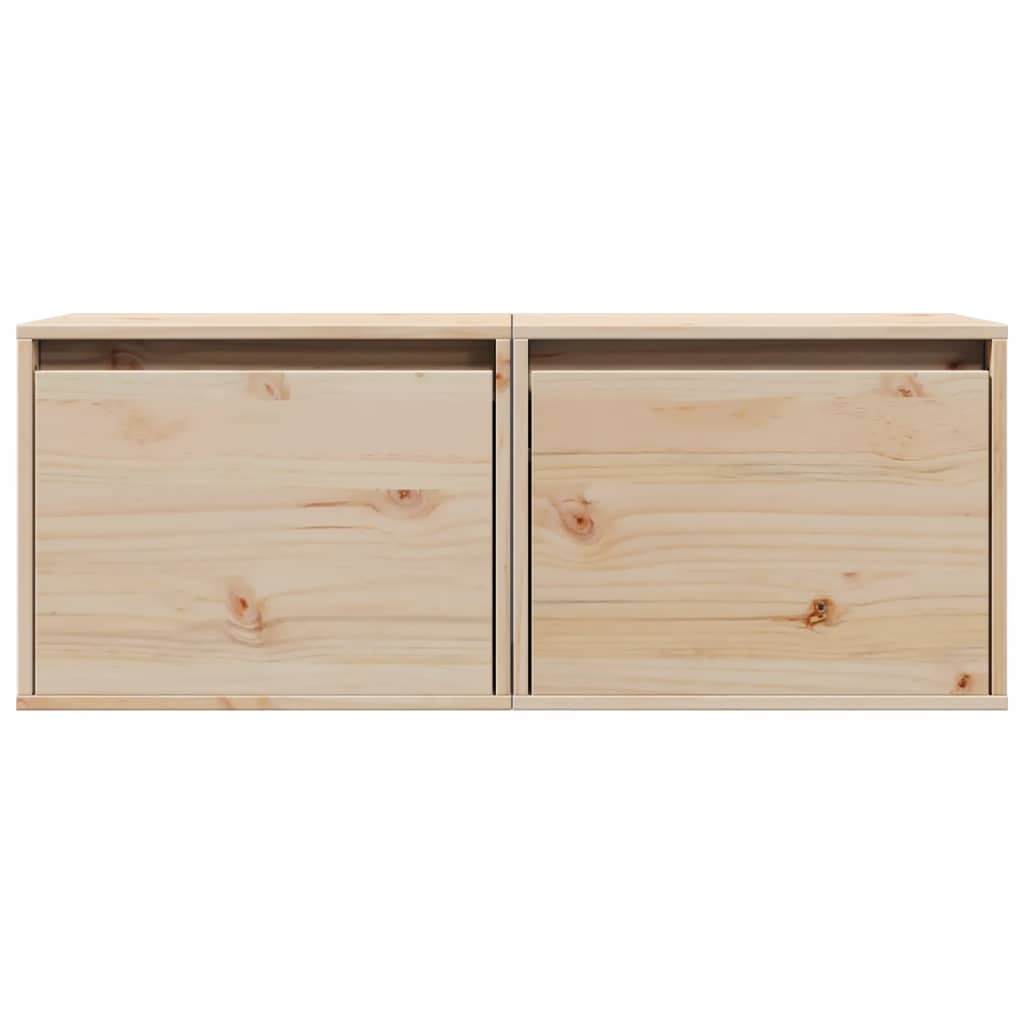 Ντουλάπια Τοίχου 2 τεμ. 45 x 30 x 35 εκ. από Μασίφ Ξύλο Πεύκου - Pakobazaar