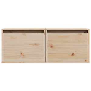 Ντουλάπια Τοίχου 2 τεμ. 45 x 30 x 35 εκ. από Μασίφ Ξύλο Πεύκου - Pakobazaar