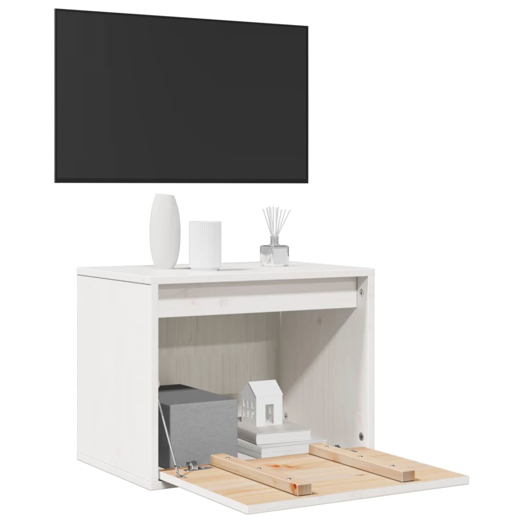 Ντουλάπι Τοίχου Λευκά 45x30x35 εκ από Μασίφ Ξύλο Πεύκου - Pakobazaar