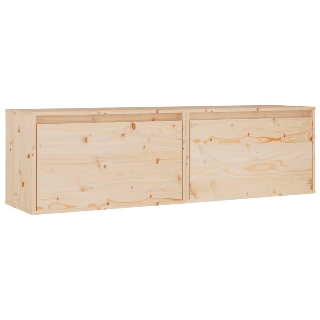 Ντουλάπια Τοίχου 2 τεμ. 60 x 30 x 35 εκ. από Μασίφ Ξύλο Πεύκου - Pakobazaar