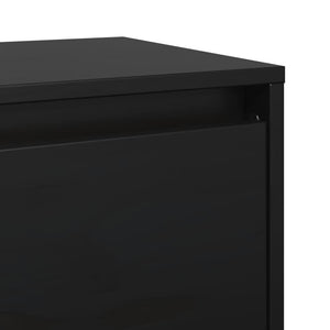 Ντουλάπι Τοίχου Μαύρο 80 x 30 x 35 εκ. από Μασίφ Ξύλο Πεύκου