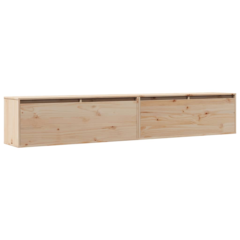 Ντουλάπια Τοίχου 2 τεμ. 100 x 30 x 35 εκ. από Μασίφ Ξύλο Πεύκου - Pakobazaar