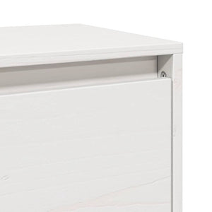 Ντουλάπια Τοίχου 2 τεμ. Λευκά 100x30x35 εκ. Μασίφ Ξύλο Πεύκου