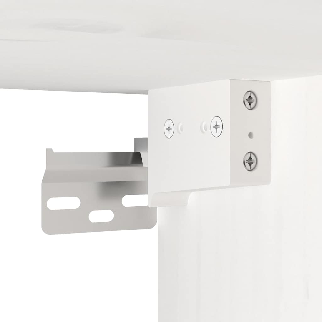 Ντουλάπια Τοίχου 2 τεμ. Λευκά 100x30x35 εκ. Μασίφ Ξύλο Πεύκου