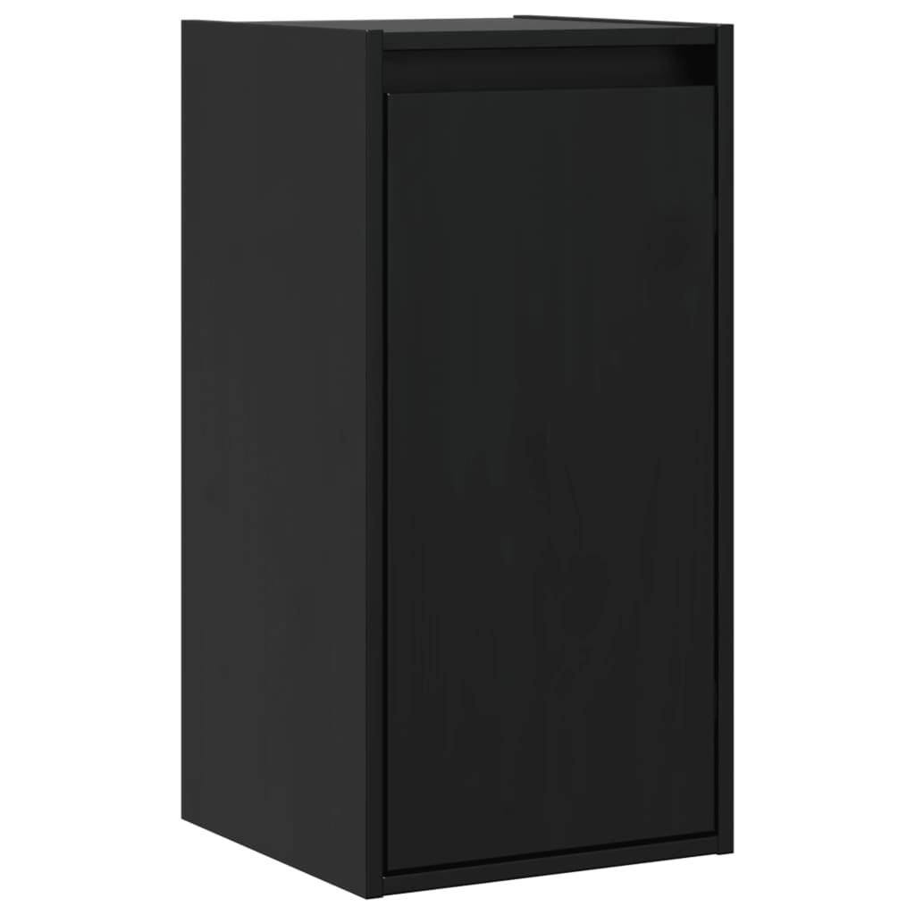 Ντουλάπια Τοίχου 2 τεμ. Μαύρα 30x30x60 εκ από Μασίφ Ξύλο Πεύκου