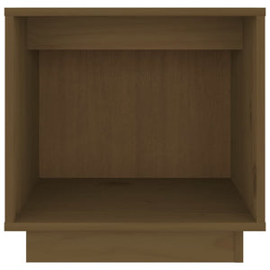 Κομοδίνο Καφέ Μελί 40 x 30 x 40 εκ. από Μασίφ Ξύλο Πεύκου