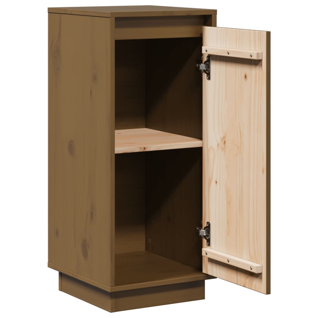 Ντουλάπια 2 τεμ. Καφέ Μελί 31,5x34x75 εκ. από Μασίφ Ξύλο Πεύκου