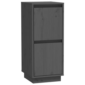 Ντουλάπια 2 τεμ. Γκρι 31,5 x 34 x 75 εκ. από Μασίφ Ξύλο Πεύκου