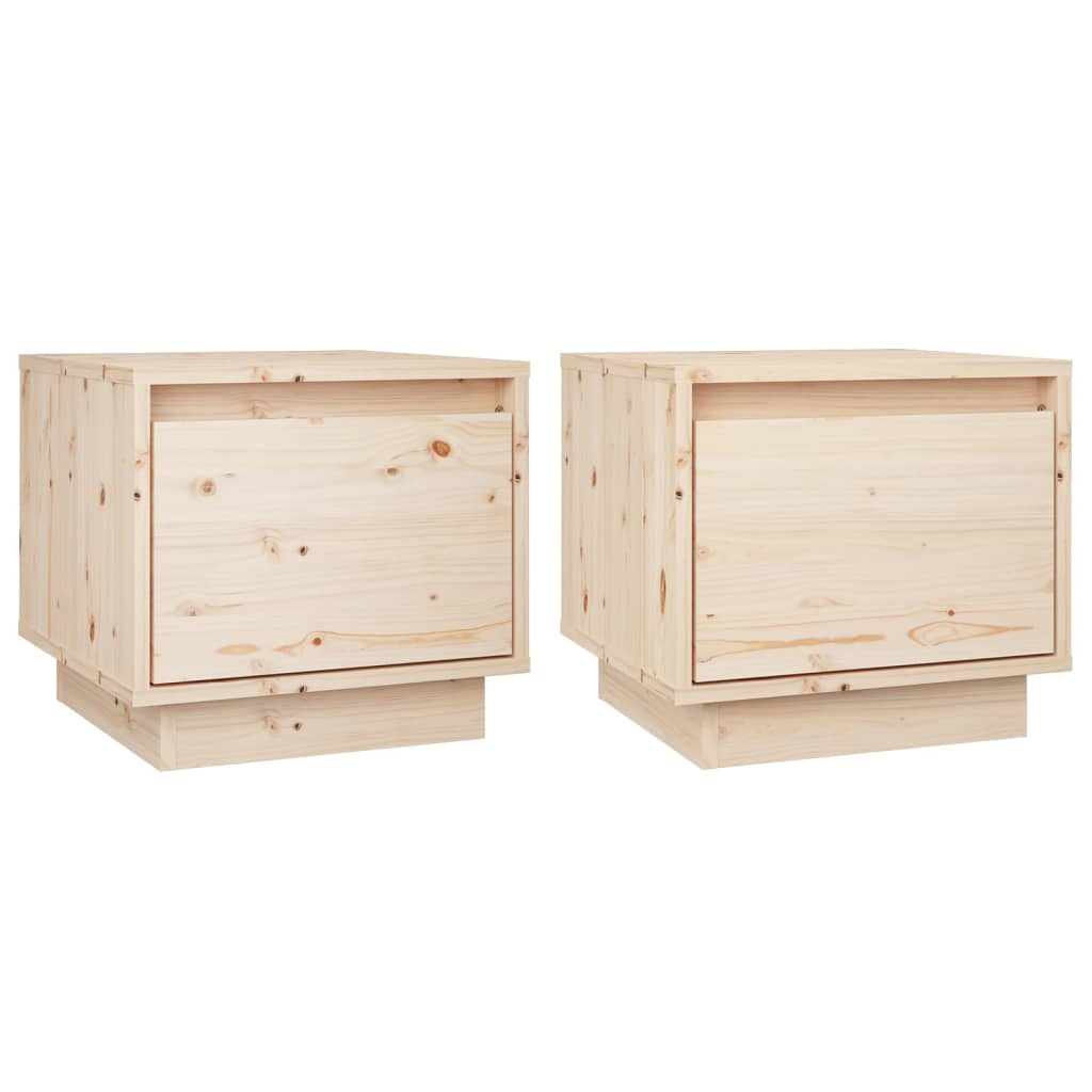Κομοδίνα 2 τεμ. 35 x 34 x 32 εκ. από Μασίφ Ξύλο Πεύκου