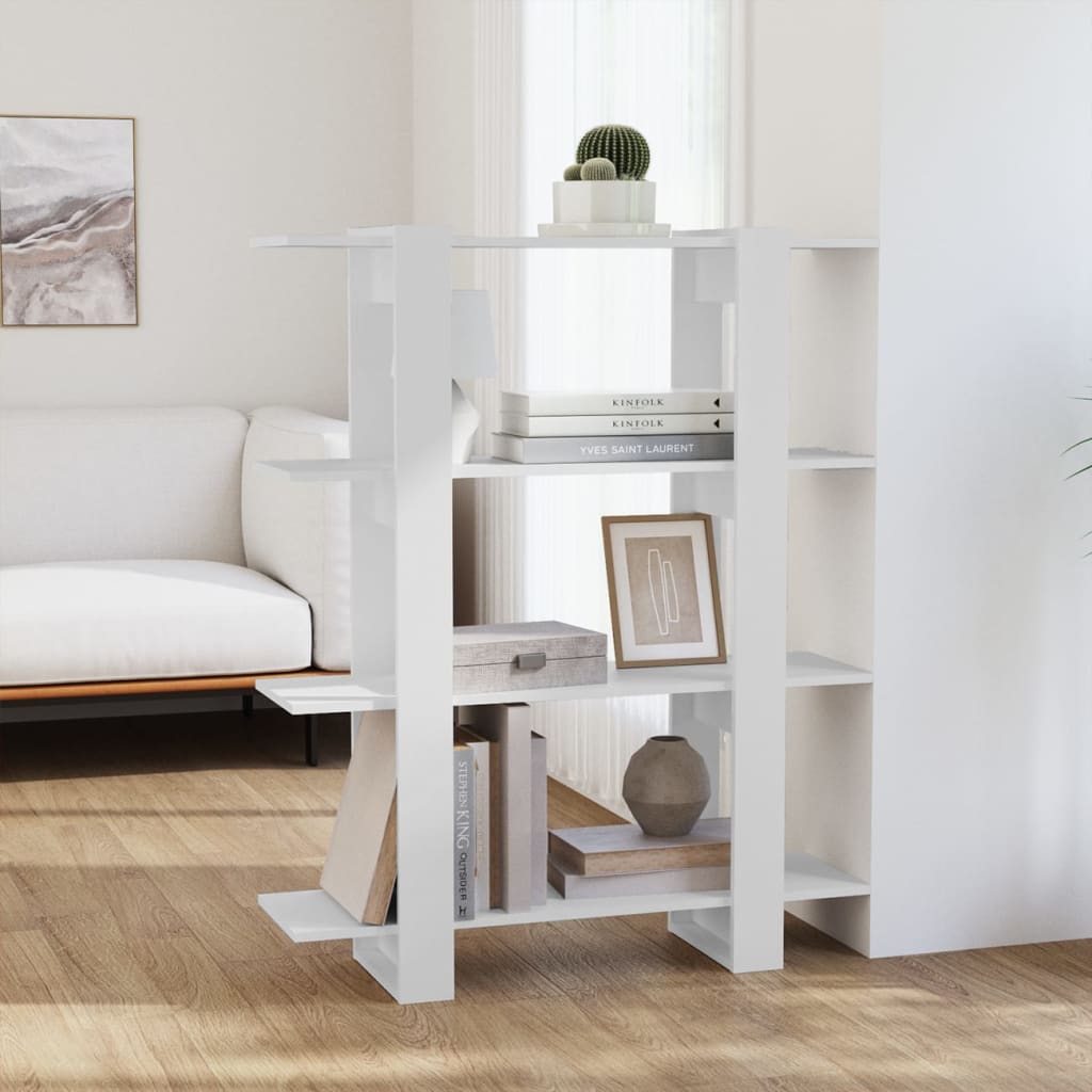 Βιβλιοθήκη/Διαχωριστικό Χώρου Λευκό 100 x 30 x 123,5 εκ. - Pakobazaar