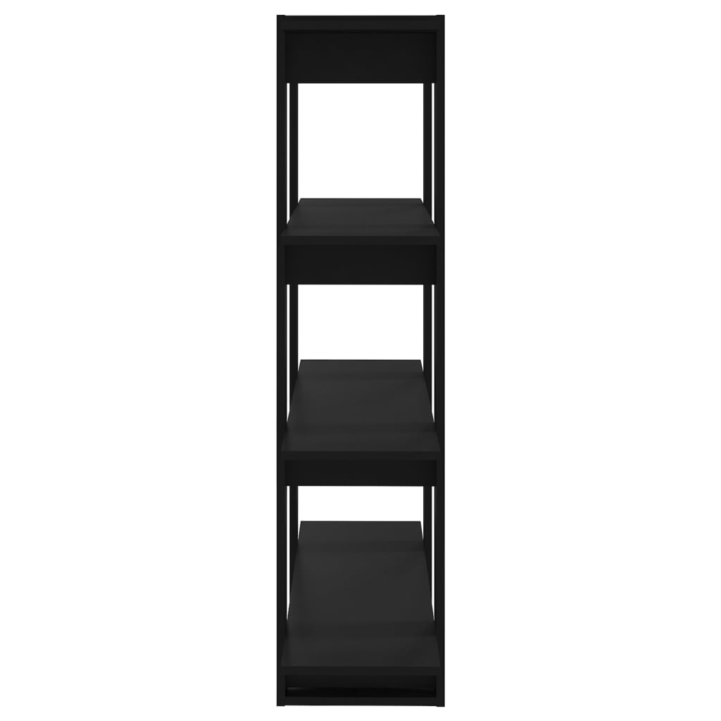 Βιβλιοθήκη/Διαχωριστικό Χώρου Μαύρο 100 x 30 x 123,5 εκ.