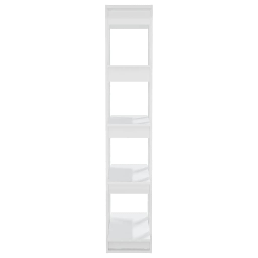 Βιβλιοθήκη/Διαχωριστικό Γυαλιστερό Λευκό 80 x 30 x 160 εκ.